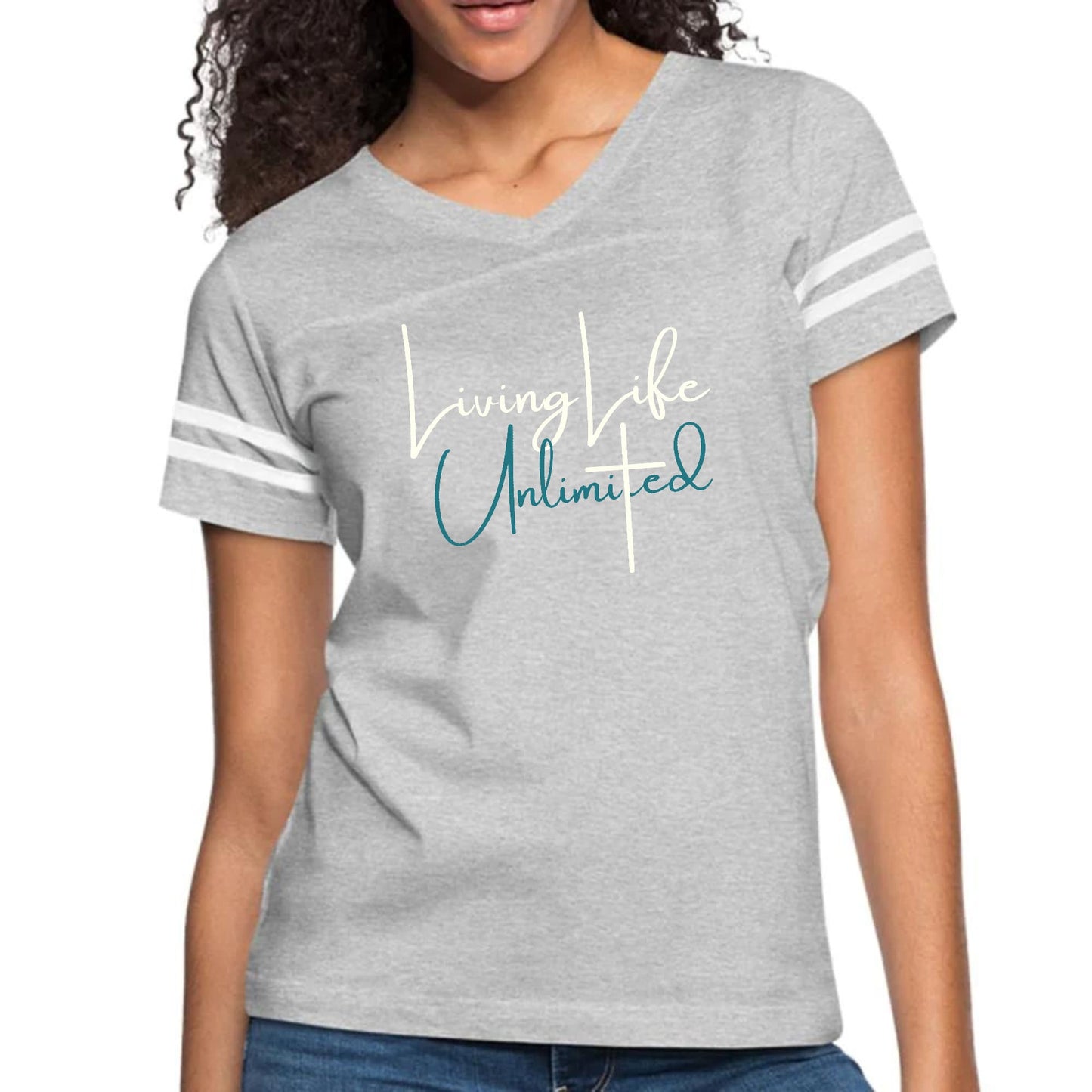 Womens Vintage Sport Graphic T-shirt - Living Life Unlimited-2