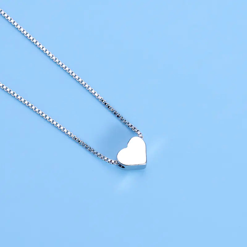 S925 Silver Heart Pendant Necklace for Women