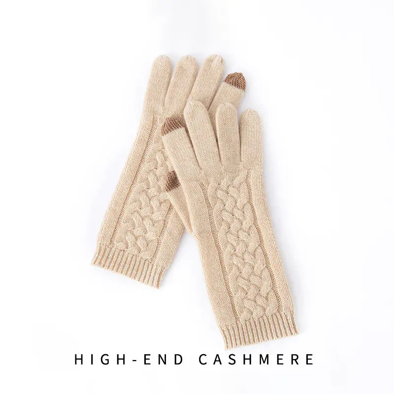 Cashmere Touchscreen Thick Knitted Gloves for Cycling