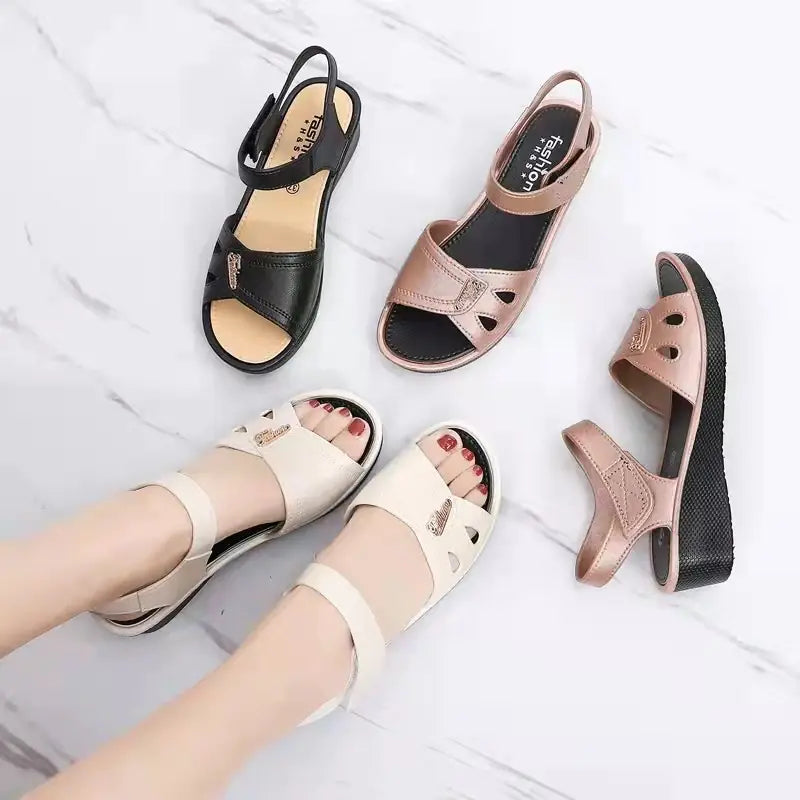 Wholesale Simple Casual Mid-Heel Sandals for Women