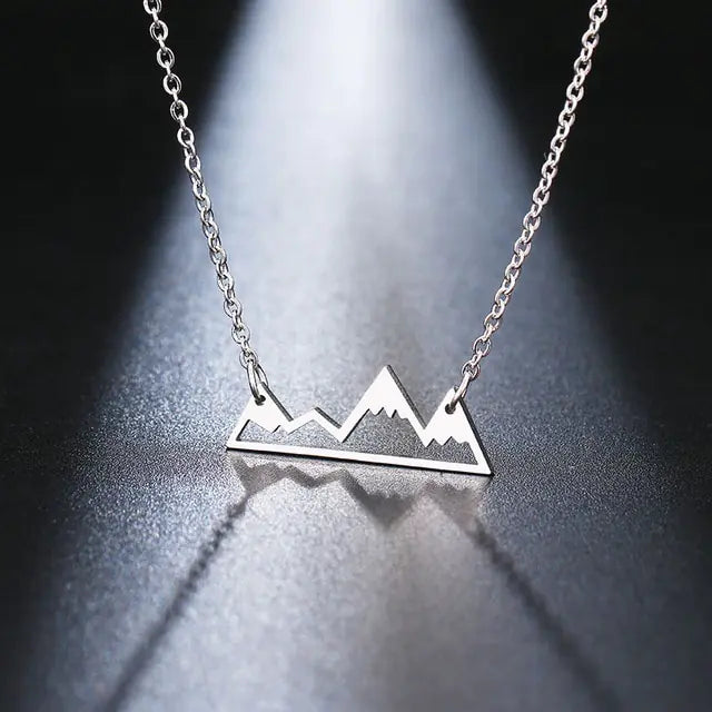 Personalized Hollow Mountain Peak Necklace for Women