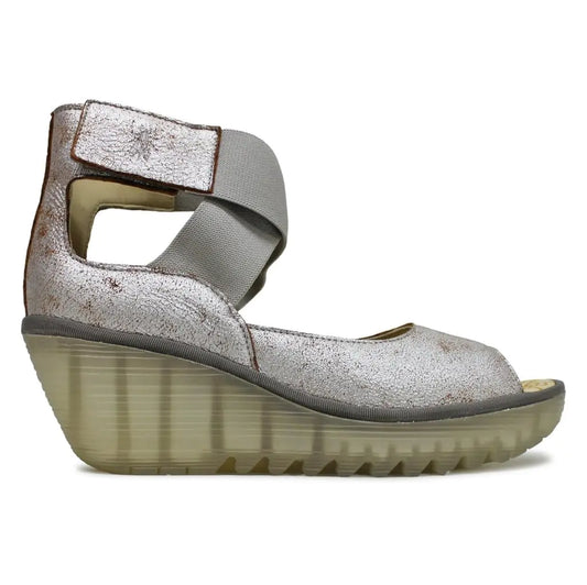 Fly London Womens Wedges Sandal Pearl 8.5