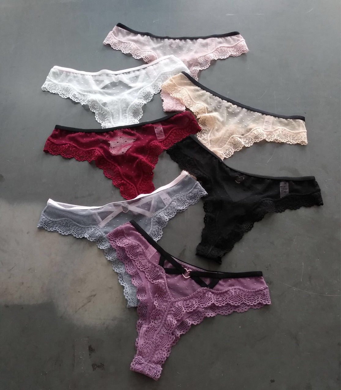 Romantic Lace Women’s Thong – Sheer Low Waist Lingerie Panties
