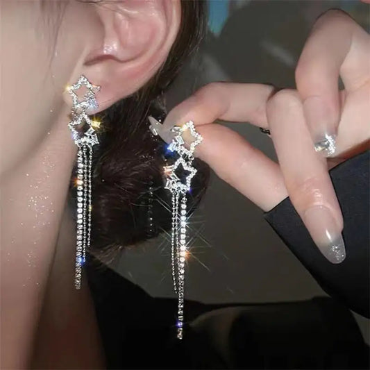 Water Drop Tassel Earrings Earrings Simple