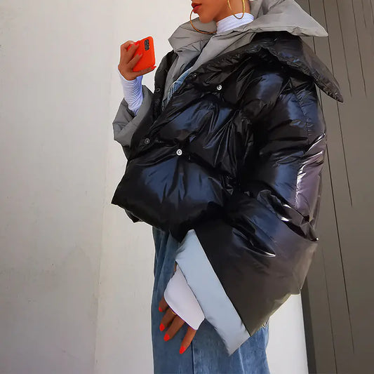 Plus Size Casual Short Down Jacket for Women