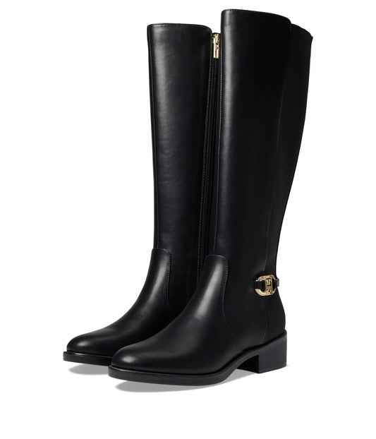 Tommy Hilfiger Women’s Imizza Boot – Black Leather Fashion Boot