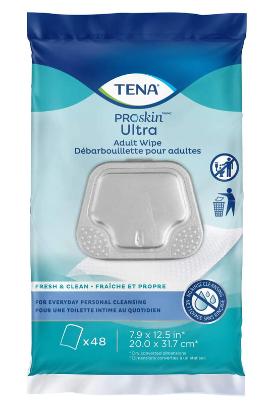 Tena Skincare Incontinence Adult Wipe Pre-Moistened Adult Washcloth 48 ea (Pack of 3)