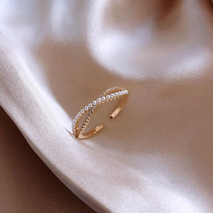 Cross Pearl Ring for Women - Stylish and Minimalist