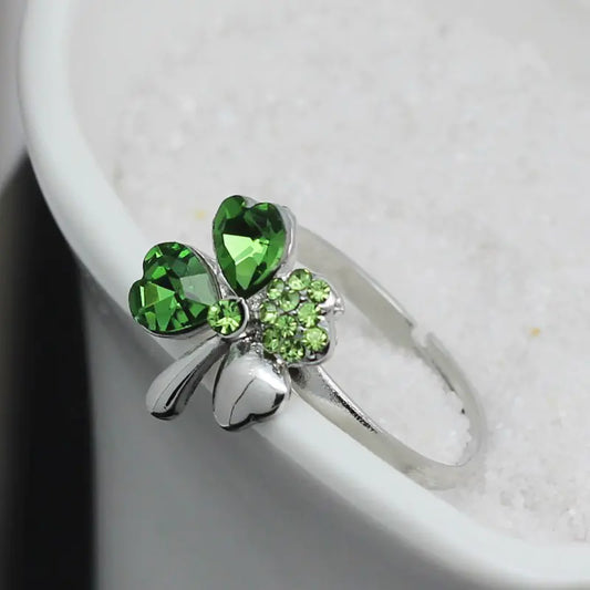 Clover Couple Ring - Adjustable Tail Ring