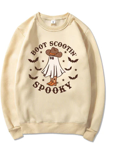 Cowboy Ghost Halloween Hoodie - Boot Scootin Spooky