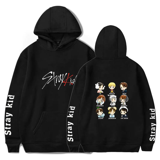 Xkpopfans Kpop Straykids Hoodie Felix Jisung Woojin Bangchan Sweater Jacket for Women Men