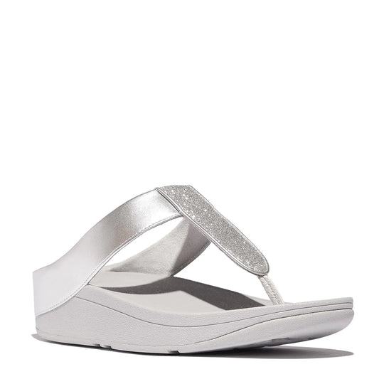 Fitflop Womens Flip Flop Sandal Silver 7