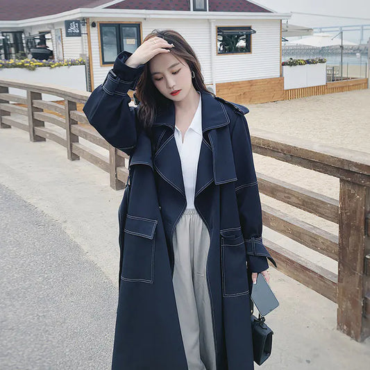 Mid-Length British Windbreaker Jacket for Street Style