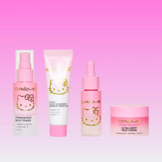 The Crème Shop x Hello Kitty Skincare Essentials – Klean Beauty 4PC Travel Set