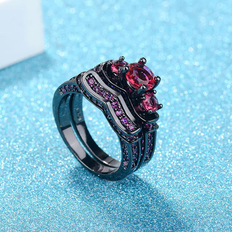Stainless Steel Ring, Supreme Magic Ring, Black Gold Set