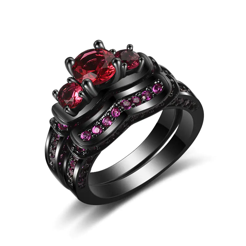 Stainless Steel Ring, Supreme Magic Ring, Black Gold Set
