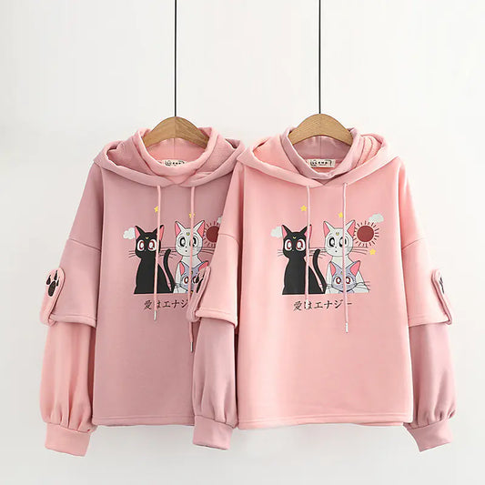 New Fall Winter Women's Hooded Sweatshirt for Students