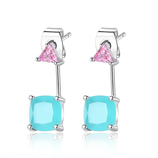 Lilac Flower Earrings, Haoshi Earrings, Diamond Earrings