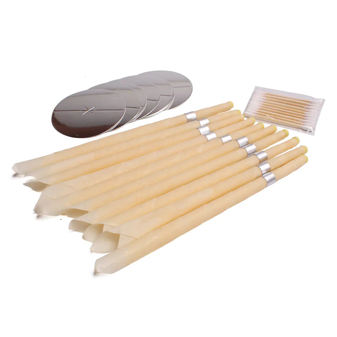 Ear Wax Removal Candle Kit – Includes Safety Tray & Cotton Swabs for Natural Ear Cleaning