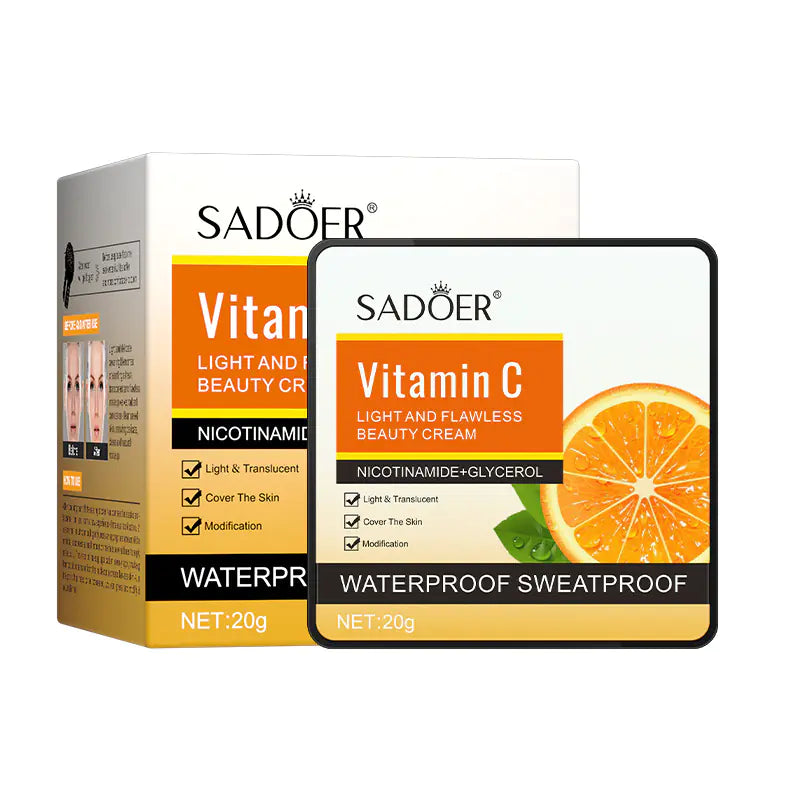 SADOER Vitamin C Body Lotion and Night Mask Set