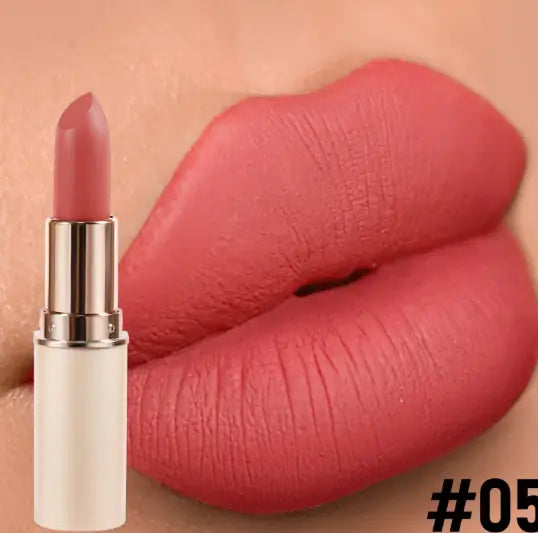 Matte Lipstick – Half Cylinder Long-Lasting Velvet Lip Color