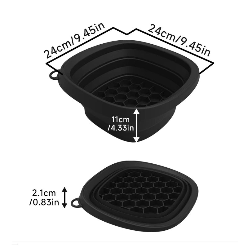 Square Foldable Silicone Face Ice Bath Bowl – Portable Skincare Dipping Tool