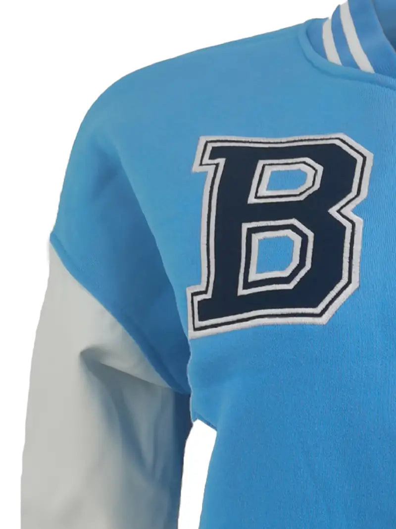Cropped Vintage Women's Varsity Baseball Bomber Jacket
