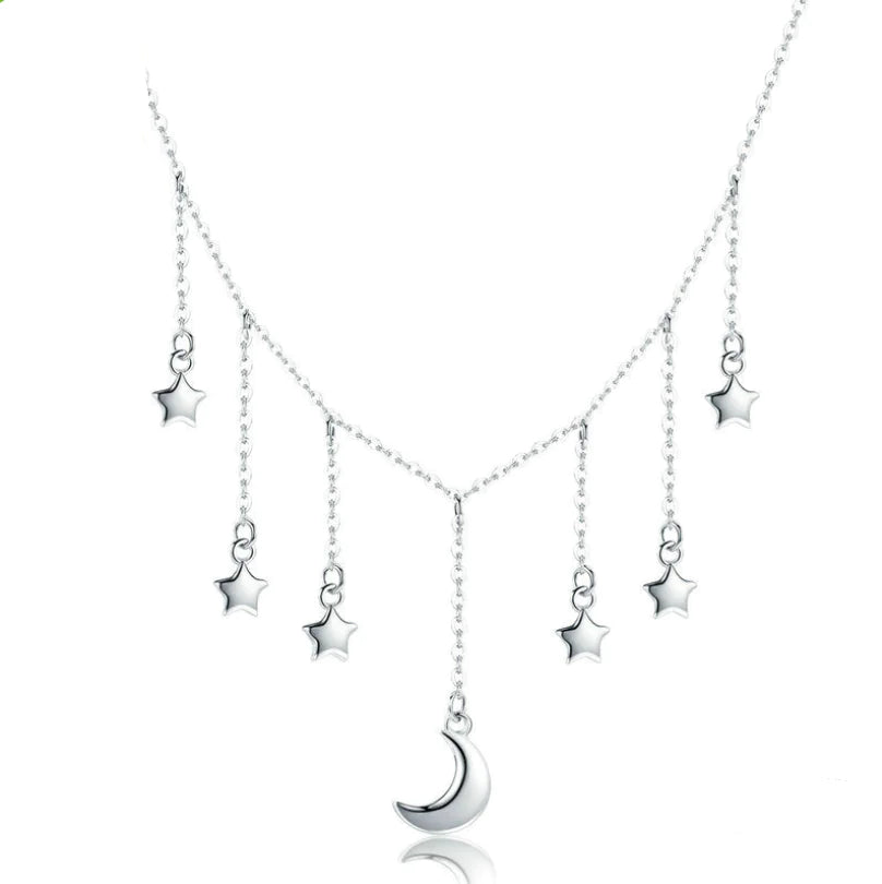 Star and Moon Necklace for Women