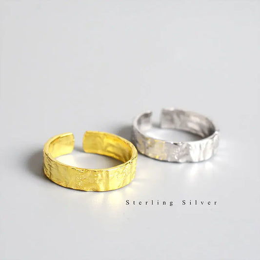 Textured Paper Ring, Personalized Gold & Silver Ring