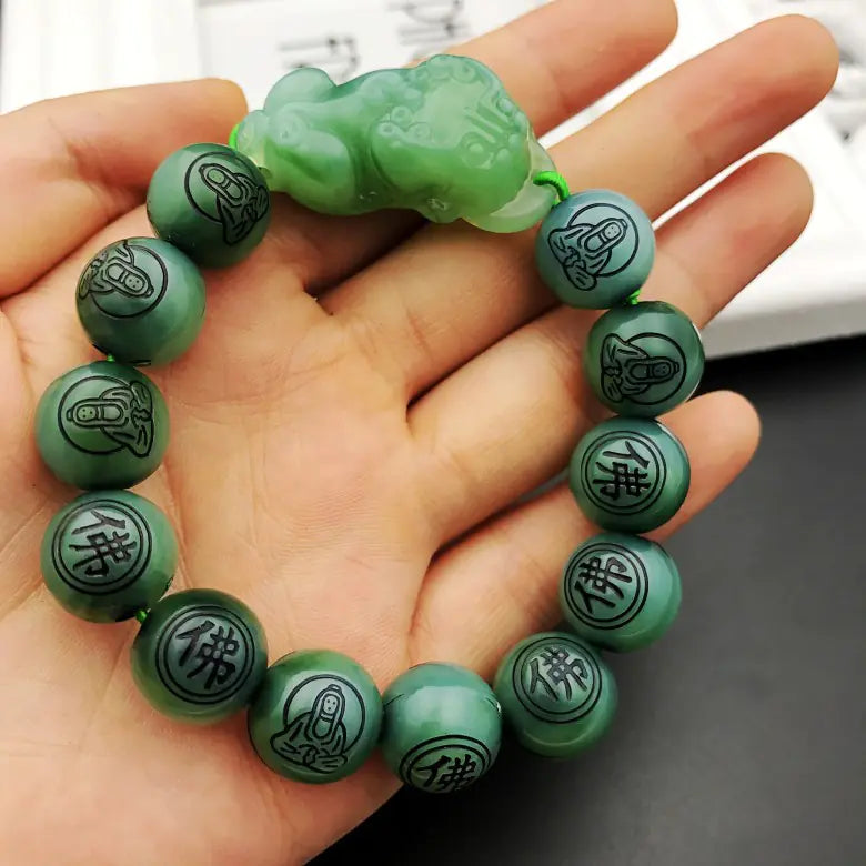 Money Drawing Pi Xiu Acrylic Beads Bracelet