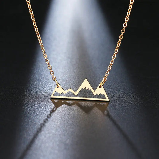 Personalized Hollow Mountain Peak Necklace for Women