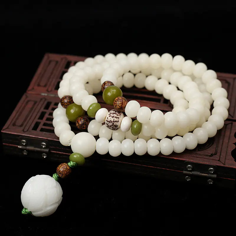 Qiu's Jewelry Natural Bodhi Seed Bracelet for Meditation