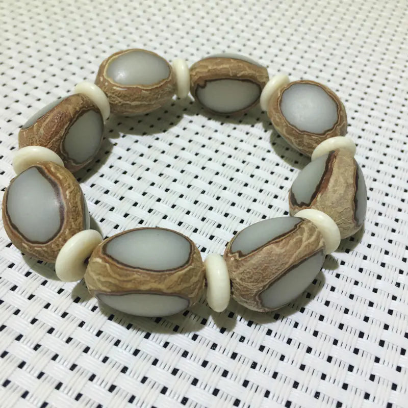 Natural Bodhi Seed Bracelet 18*21mm Handmade Jewelry