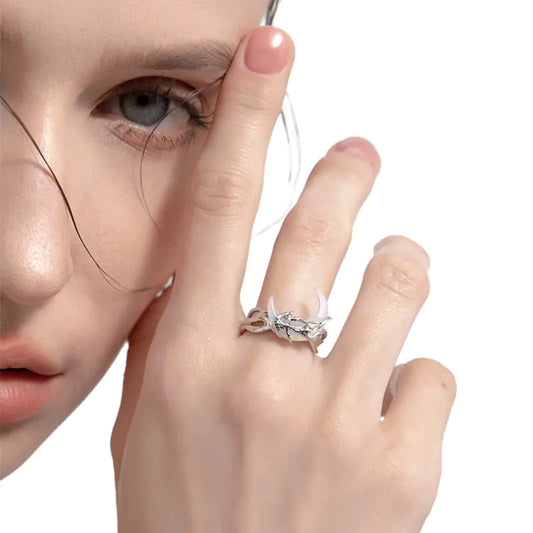 Moon Ring Tide Cool Spicy Girl's Finger Ring