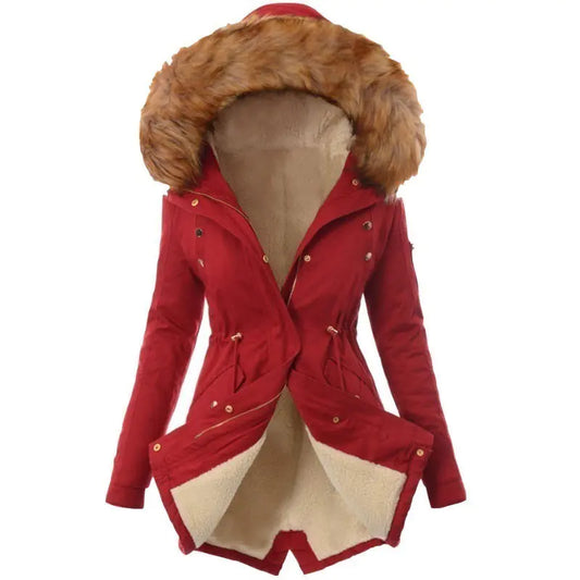 Slim Warm Hooded Padded Jacket for Women