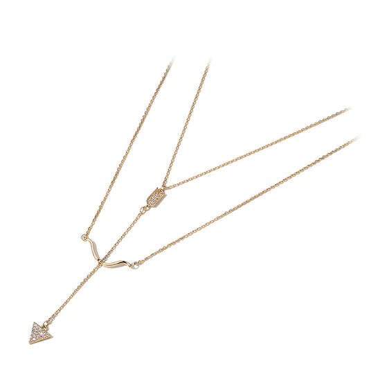 Zengliu Designer Layered Necklace with Arrow Pendant