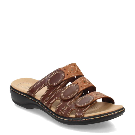 Clarks womens Leisa Cacti Slide Sandal Brown/Multi 7.5 Wide US