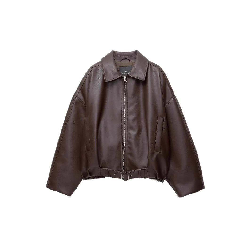Women’s Retro Bomber Jacket – Solid Color Casual Lightweight Coat