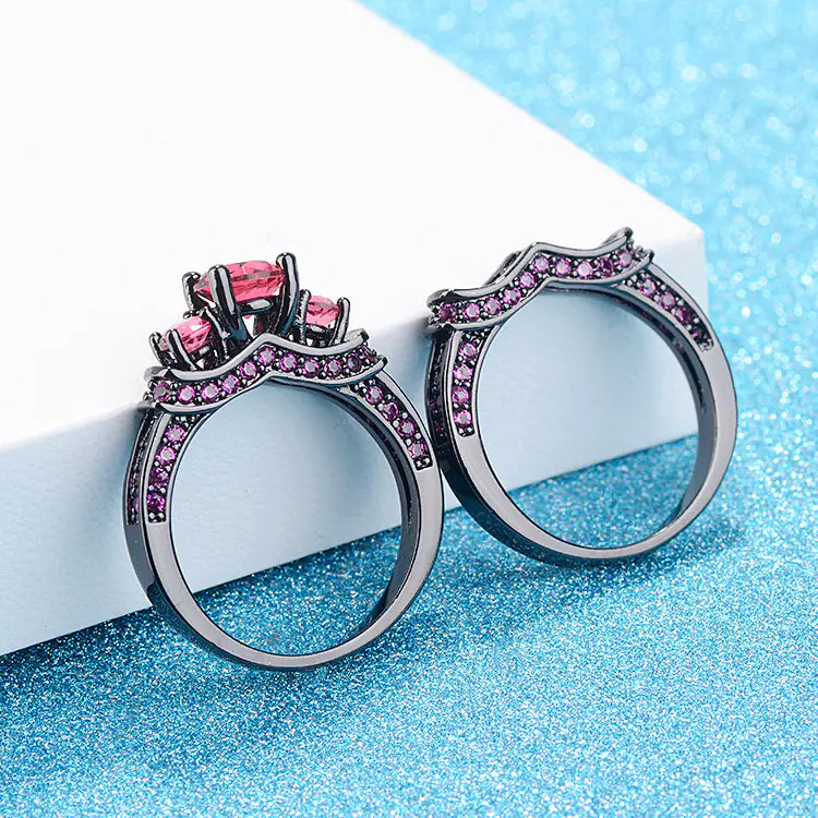 Stainless Steel Ring, Supreme Magic Ring, Black Gold Set