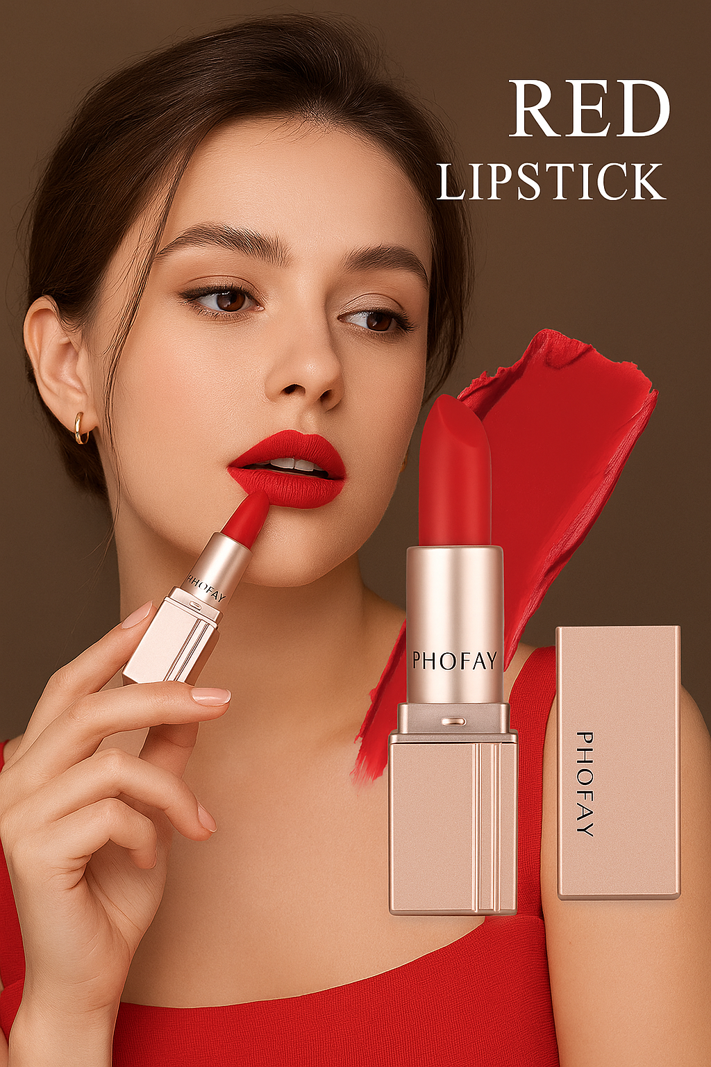 PHOFAY Matte Lipstick – Bold Color, Long-Lasting Wear