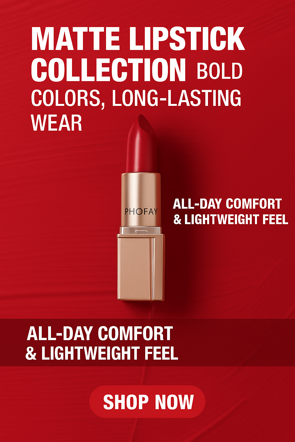 PHOFAY Matte Lipstick – Bold Color, Long-Lasting Wear