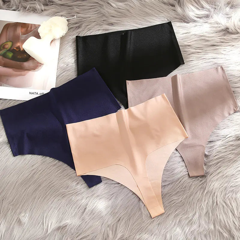Seamless Ice Silk T-Back Yoga Underwear for Women