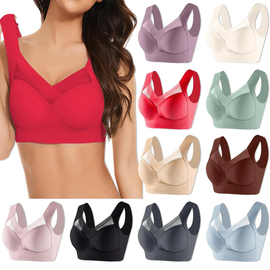 Soft Bras for Women Wire free Front Close Bras for Older Women Plus Size Bra Bra Long line Bras wome 7