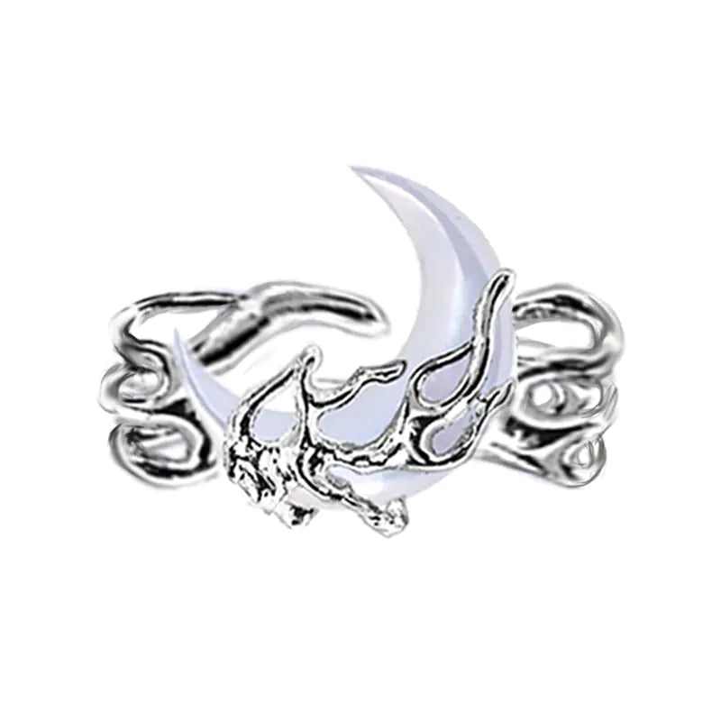 Moon Ring Tide Cool Spicy Girl's Finger Ring