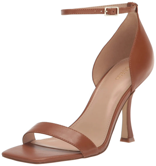 Guess Womens Yael Heeled Sandal Cognac 210 10