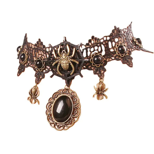 Vintage Spider Lace Necklace for Women (Y274)