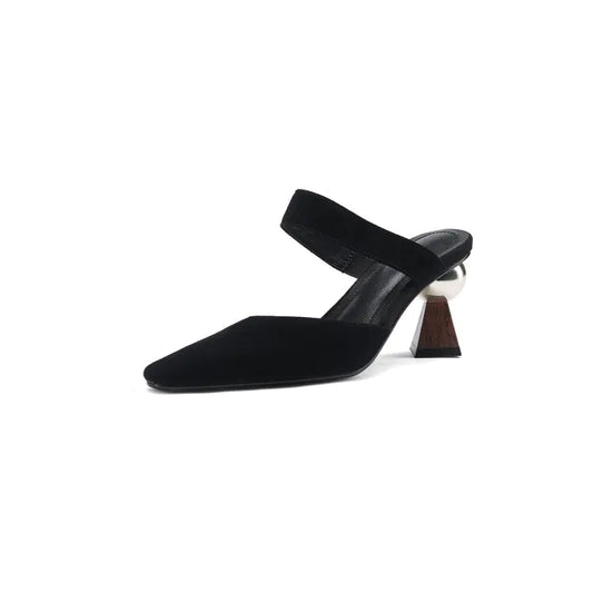 2023 New All-Leather Women's High Heel Shoes