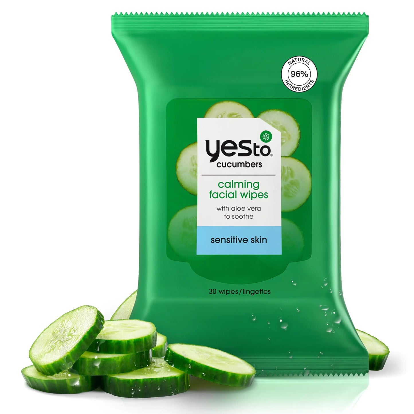 Yes To Face Wipes for Women and Men Refreshing Facial Cleansing Wipes for use as a Make Up Remover Cleaning Soothing Cucumber