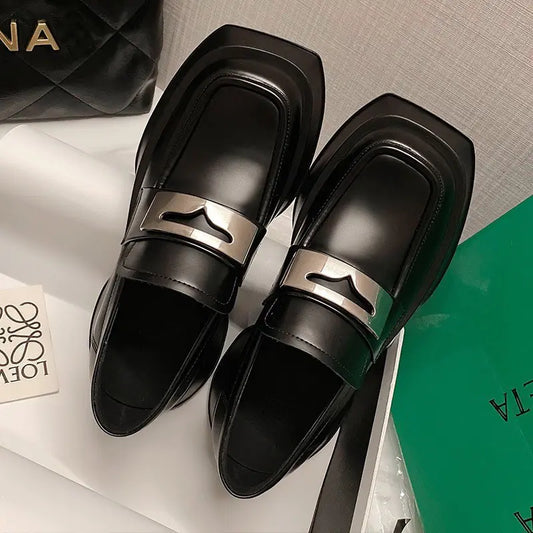 2024 Spring Women's Chunky Heel Slip-On Shoes
