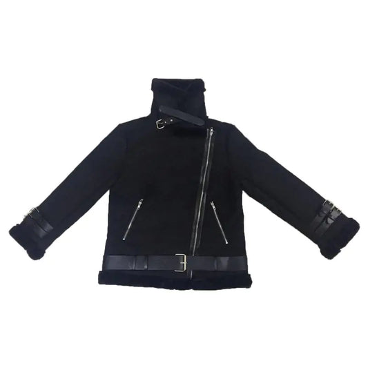 Chic Short Faux Shearling Jacket for Women